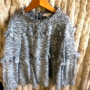 Gray Ruffle Crewcuts Top